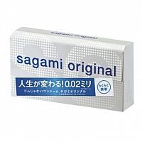 Полиуретановые ультратонкие презервативы Sagami Original Quick 0,02, 6 шт