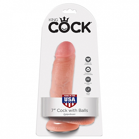 Фаллоимитатор King Cock 7" Cock with Balls