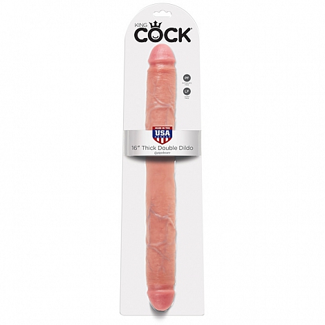 Фаллоимитатор двухсторонний King Cock 16" Tapered Double Dildo