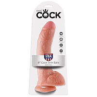 Фаллоимитатор King Cock 9" Cock with Balls