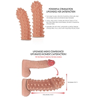 Насадка на фаллос с бугорками и шипами по поверхности размер M, Kokos Extreme Sleeve 003