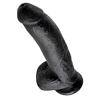 Реалистичный фаллос King Cock 9" Cock with Balls Black