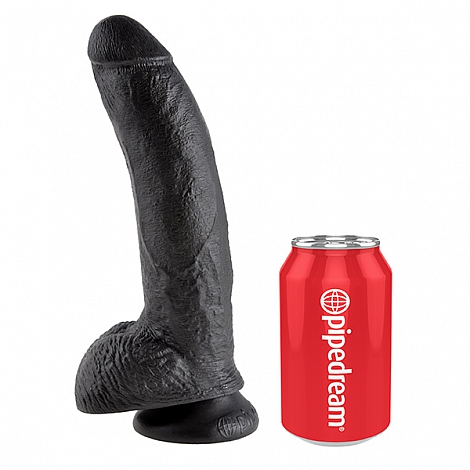 Реалистичный фаллос King Cock 9" Cock with Balls Black