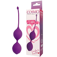 Силиконовые вагинальные шарики Cosmo фиолетовые