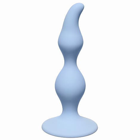 Анальная пробка Curved Anal Plug Blue, 12,5 см