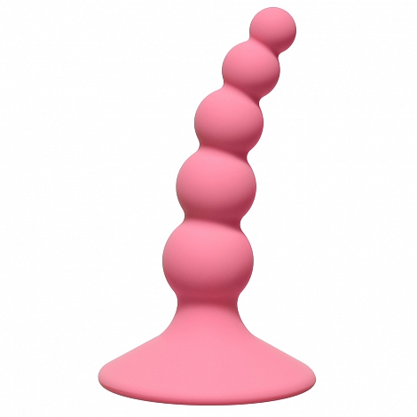 Анальная пробка Ribbed Plug Pink