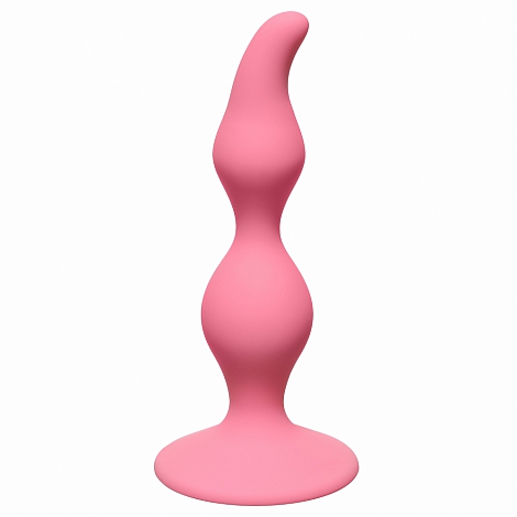 Анальная пробка Curved Anal Plug Pink, 12,5 см