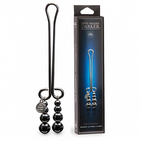 Зажим для клитора Fifty Shades Darker Just Sensation Beaded Clitoral Clamp