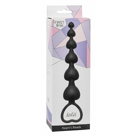 Анальная цепочка Heart's Beads Black