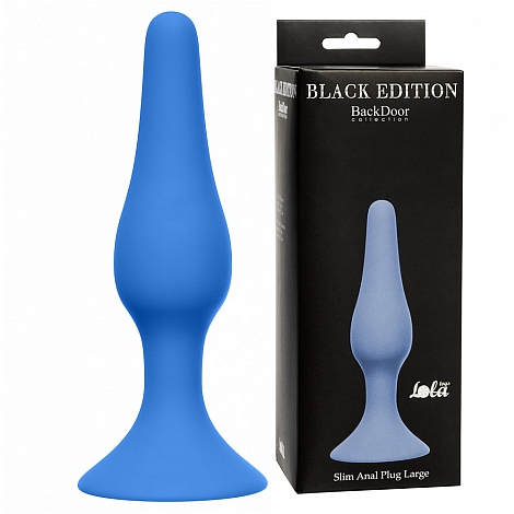 Анальная пробка Slim Anal Plug Large Blue, 12,5 см