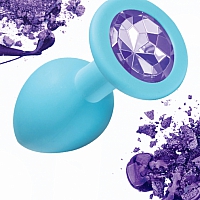 Анальная пробка Emotions Cutie Small Turquoise light purple