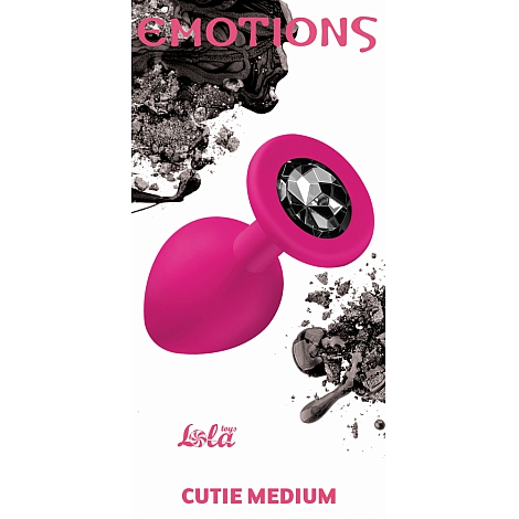 Анальная пробка Emotions Cutie Medium Pink black