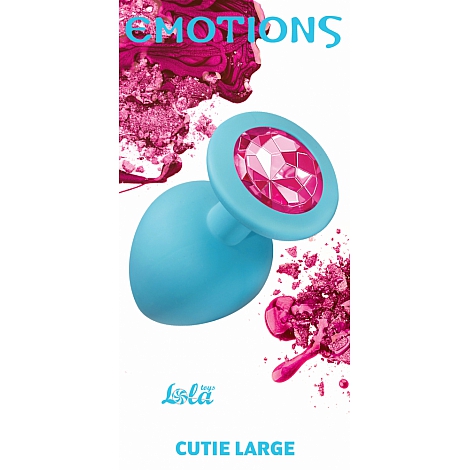 Анальная пробка Emotions Cutie Large Turquoise pink