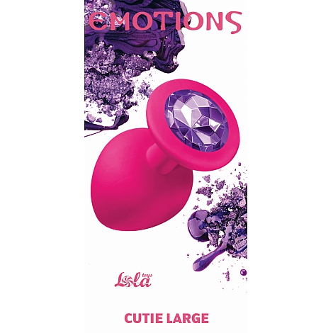 Анальная пробка Emotions Cutie Large Pink dark purple