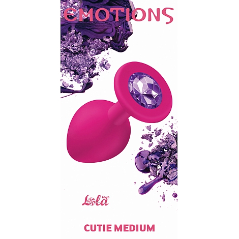 Анальная пробка Emotions Cutie Medium Pink dark purple