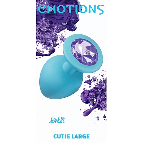 Анальная пробка Emotions Cutie Large Turquoise light purple