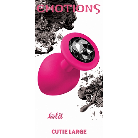 Анальная пробка Emotions Cutie Large Pink black