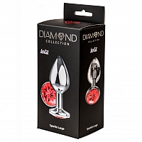 Анальная пробка Diamond Red Sparkle Large