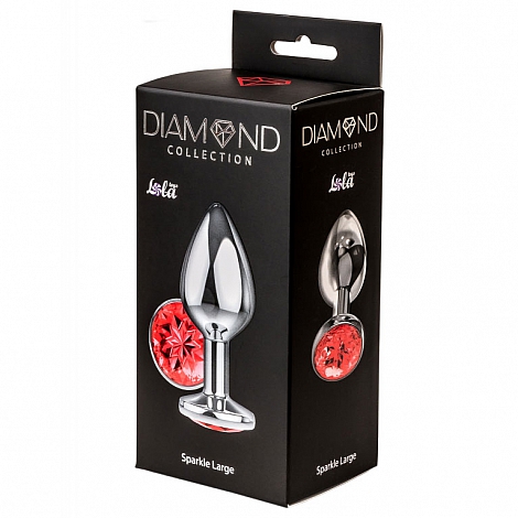 Анальная пробка Diamond Red Sparkle Large