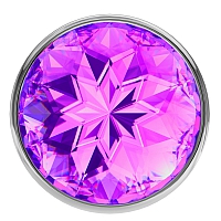 Анальная пробка Diamond Purple Sparkle Small