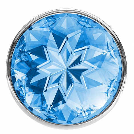 Анальная пробка Diamond Light blue Sparkle Small