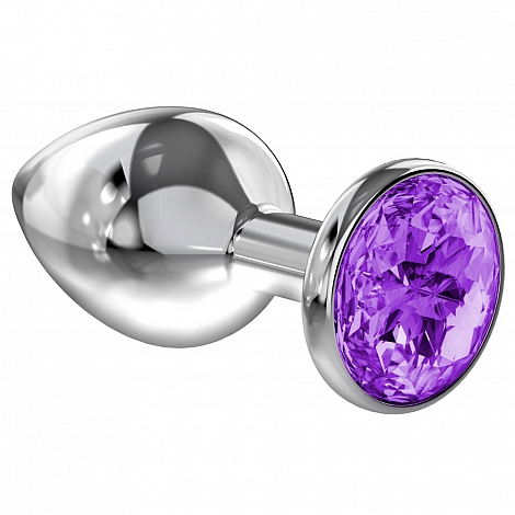 Анальная пробка Diamond Purple Sparkle Large