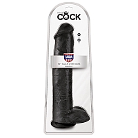 Большой фаллоимитатор King Cock 15" Cock with Balls Black