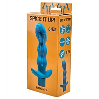 Анальная пробка с вибрацией Spice it up Naughty Aquamarine