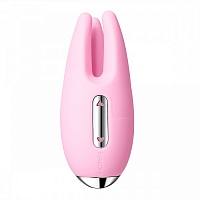Розовый вибростимулятор клитора с подвижными тентаклями Cookie от Svakom