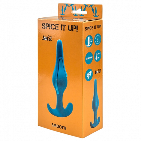 Анальная пробка Spice it up Smooth Aquamarine, 12,5 см