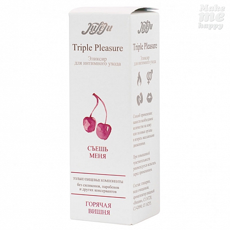 Эликсир для интимного ухода Juleju Triple Pleasure Горячая вишня, 65 мл