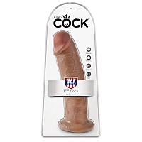 Фаллоимитатор на присоске телесный King Cock 10" Cock