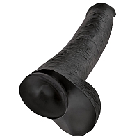 Большой фаллоимитатор King Cock 15" Cock with Balls Black