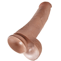 Большой фаллоимитатор King Cock 15" Cock with Balls Brown