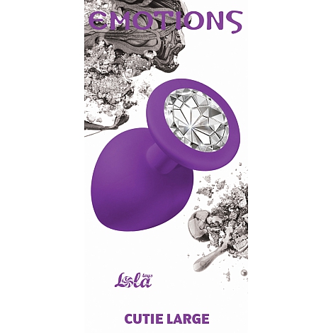 Анальная пробка Emotions Cutie Large Purple clear crystal