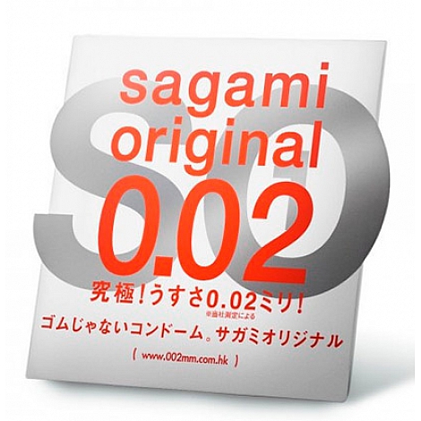 Полиуретановый ультратонкий презерватив Sagami Original 0,02, 1 шт