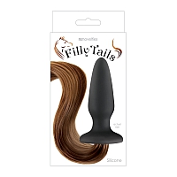 Анальная пробка с коричневым хвостом Filly Tails - Chestnut