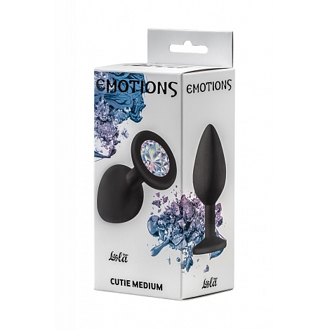 Анальная пробка Emotions Cutie Medium Black moonstone crystal