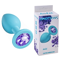 Анальная пробка Emotions Cutie Medium Turquoise light purple