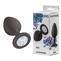 Анальная пробка Emotions Cutie Medium Black moonstone crystal