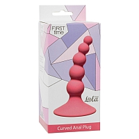 Анальная пробка Ribbed Plug Pink