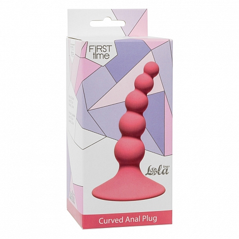 Анальная пробка Ribbed Plug Pink