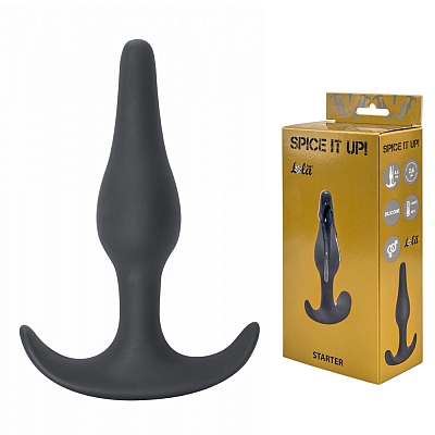 Анальная пробка Spice it up Starter Dark Grey, 10,5 см