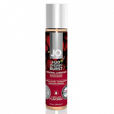 Лубрикант со вкусом вишни JO Flavored H2O Cherry Burst, 30 мл