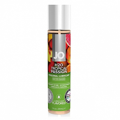 Лубрикант со вкусом тропических фруктов JO Flavored H2O Tropical Passion, 30 мл