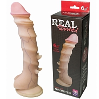 Фаллоимитатор неоскин с ребрами Real Standard, 21 см