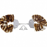 Меховые наручники-металл тигр Fetish Fantasy Series Original Furry Cuffs Tiger