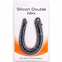 Двусторонний мини-фаллоимитатор Silicon Double Mini черный