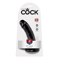 Реалистичный фаллос черный King Cock 6" Cock Black