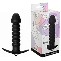 Анальная пробка с вибрацией Twisted Anal Plug Black